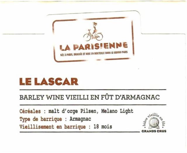 Le Lascar 12.0%, Brasserie La Parisienne, France