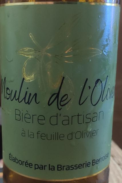 Le Moulin de l'oliveraie à la feuille d'olive 5.0%, La Brasserie Berroise - Hugins Brew, France