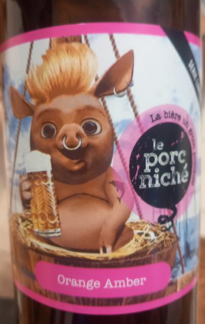 le porc niché ambree orange 6.0%, Brasserie De La B, France