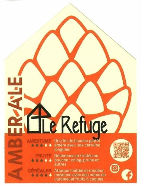 Le Refuge Amber Ale 6.5%, Brasserie Le Refuge, France