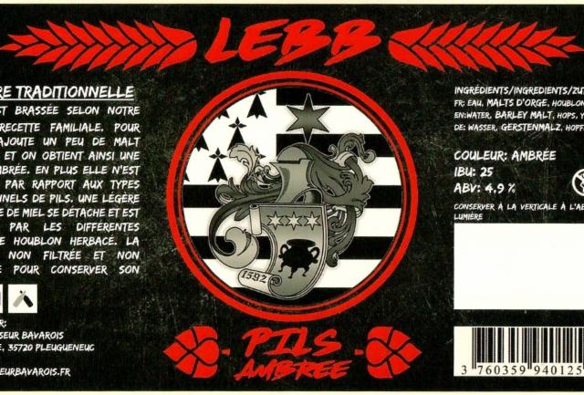 LEBB Pils Ambrée, Le Brasseur Bavarois