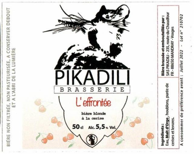 L'Effrontée 6.2%, Brasserie Pikadili, France