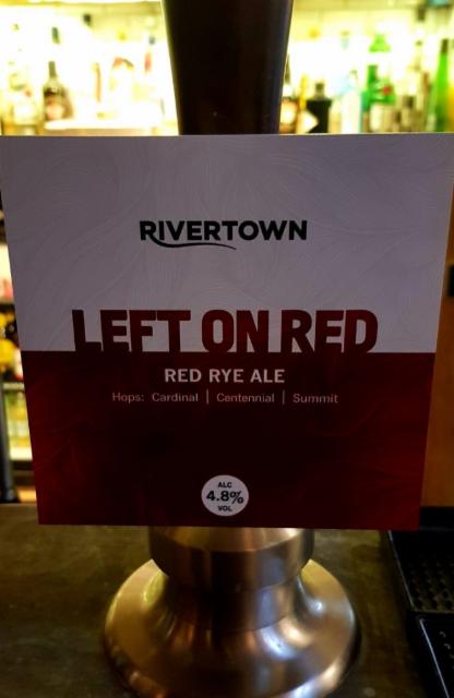 Left On Red 4.8%, Rivertown Brewing, England