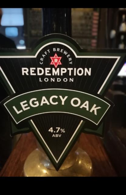 Legacy Oak 4.7%, Redemption Brewing Co, England