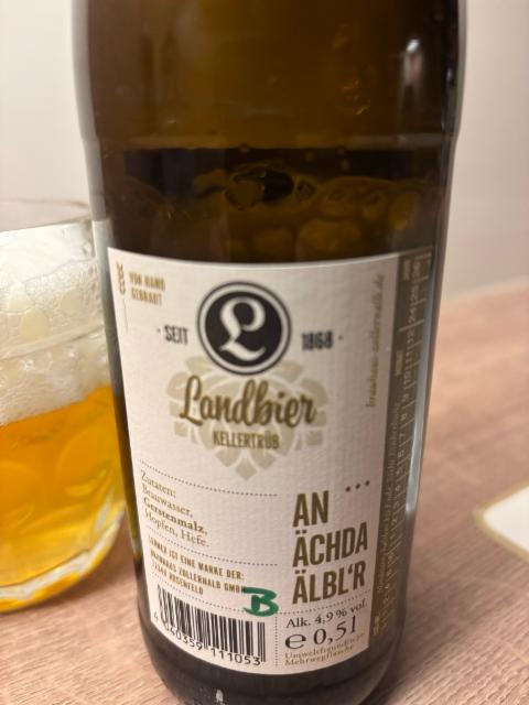 Lehner Landbier Kellertrüb 4.9%, Brauhaus Zollernalb GmbH, Germany