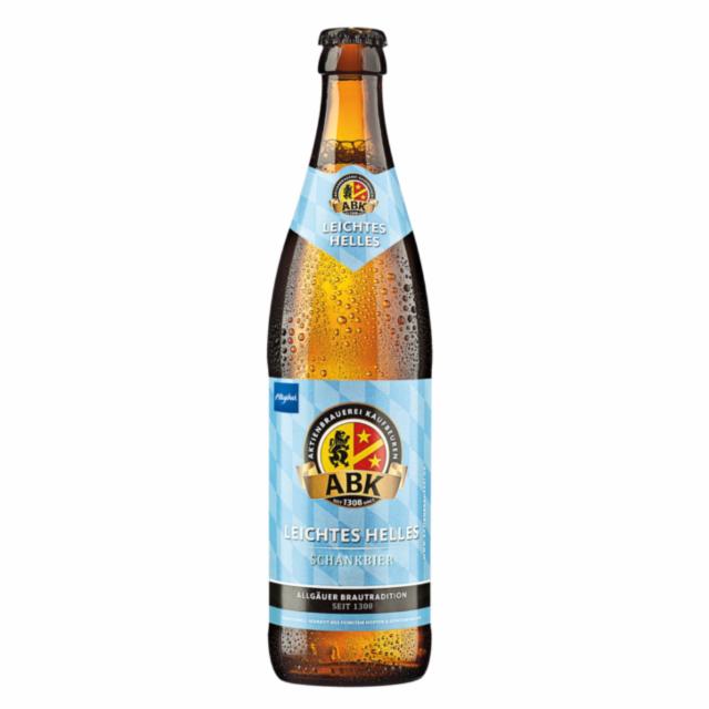 Leichtes Helles Schankbier 2.8%, ABK Aktienbrauerei Kaufbeuren, Germany