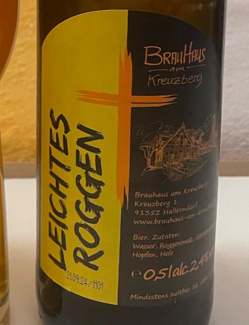Leichtes Roggen 2.4%, Brauhaus am Kreuzberg, Germany
