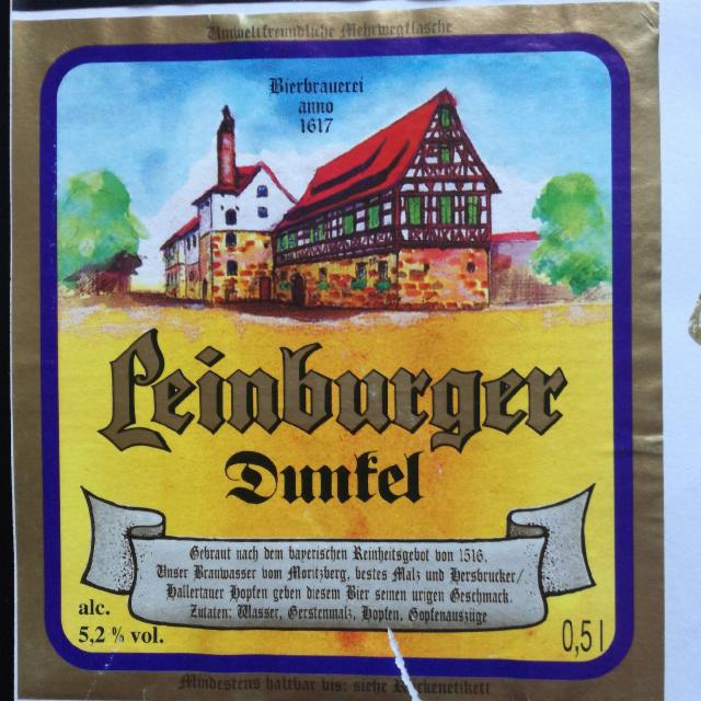 Leinburger Dunkel 5.2%, Brauerei Bub, Germany