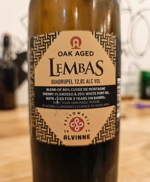 lembas oak aged 12.8%, Brouwerij Alvinne, Belgium