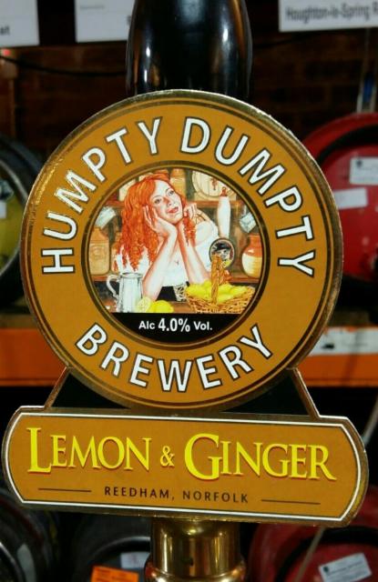 Lemon & Ginger 4.0%, Humpty Dumpty Brewery, England