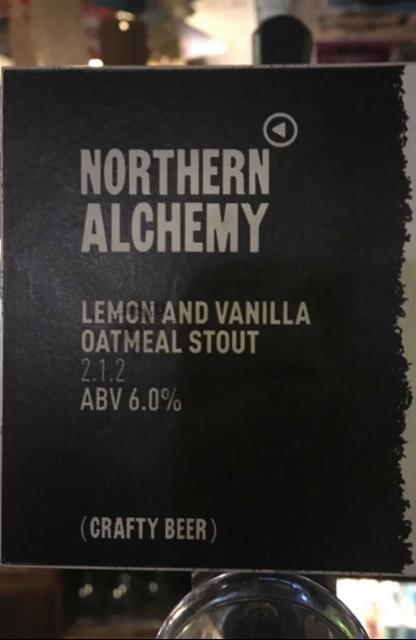 Lemon & Vanilla Oatmeal Stout 6.0%, Northern Alchemy, England