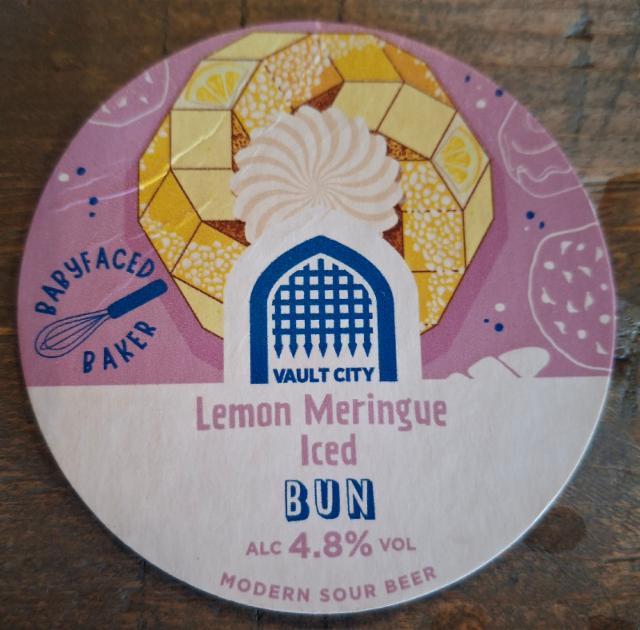 lemon meringue iced bun 4.8%, Vault City Brewing, Scotland