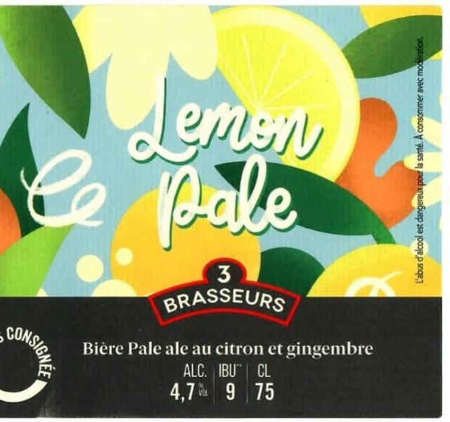 Lemon Pale 4.7%, Les 3 Brasseurs / The 3 Brewers Lille, France