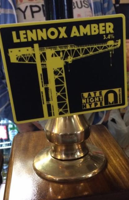 Lennox Amber 3.4%, Late Night Hype Brewing Co., Scotland