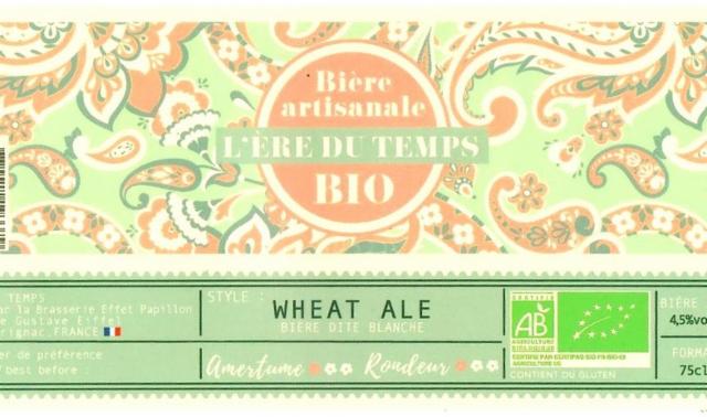 L'Ère Du Temps Wheat Ale 4.5%, Brasserie Effet Papillon, France
