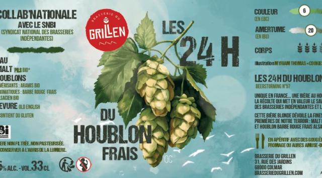 Les 24H Du Houblon Frais 2024 5.0%, Brasserie Du Grillen, France