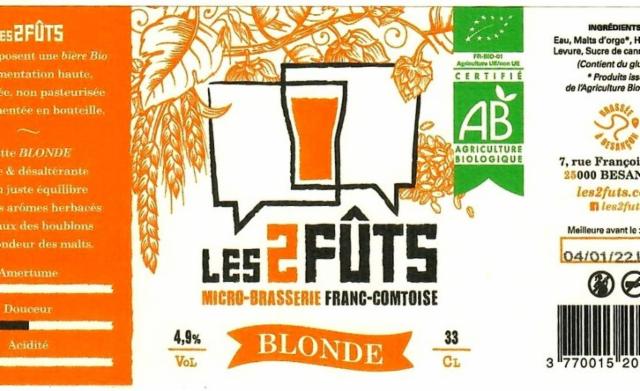 Les 2 Fûts Blonde 4.9%, Les 2 Fûts, France