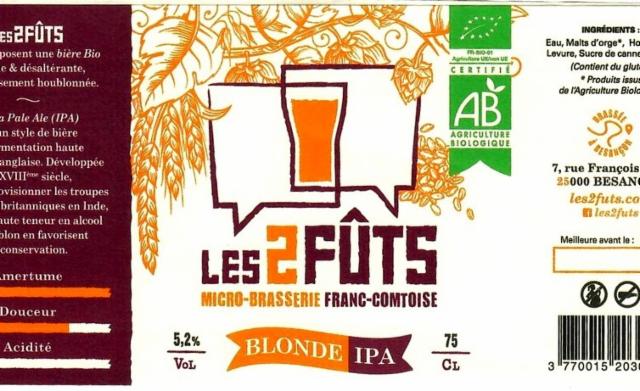 Les 2 Fûts Blonde IPA 5.2%, Les 2 Fûts, France