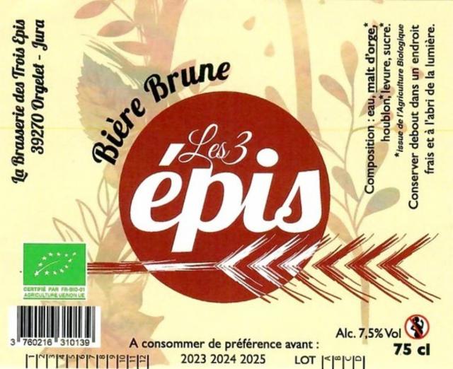 Les 3 Épis Brune, Brasserie Les 3 Épis
