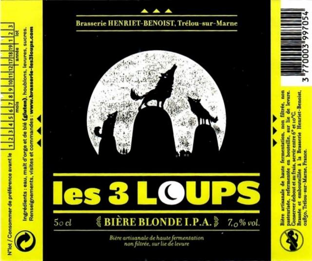 Les 3 Loups IPA 5.6%, Les 3 Loups, France
