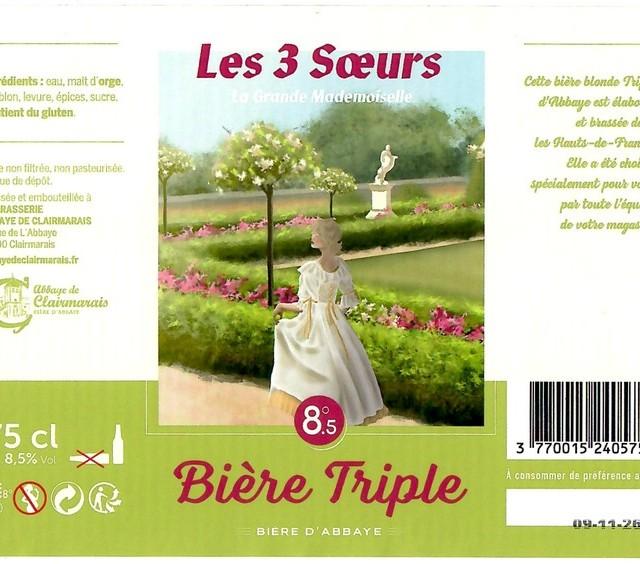 Les 3 Sœurs Triple 8.5%, Abbaye De Clairmarais, France