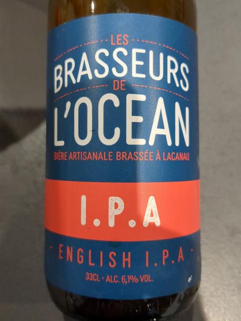 Les Brasseurs De L'Océan IPA 6.1%, Les Brasseurs De L'Océan (La Canaulaise), France