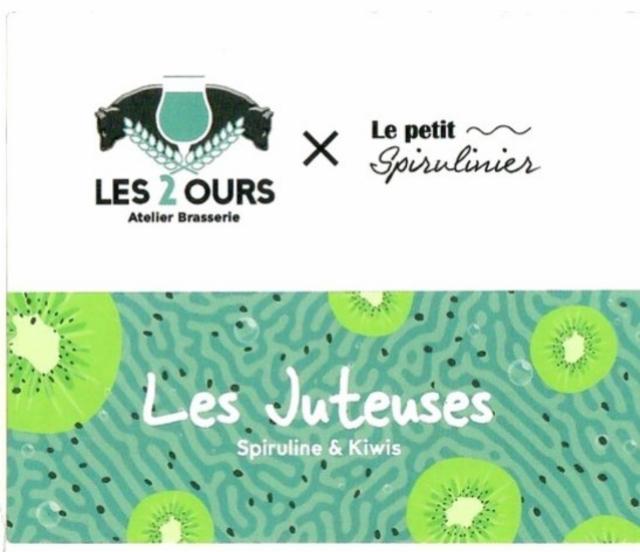 Les Juteuses : Spiruline Kiwi 5.0%, Brasserie Les 2 Ours, France