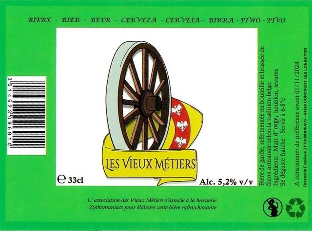 Les Vieux Métiers 5.2%, Brasserie Zythomaniacs (La Doncourt), France
