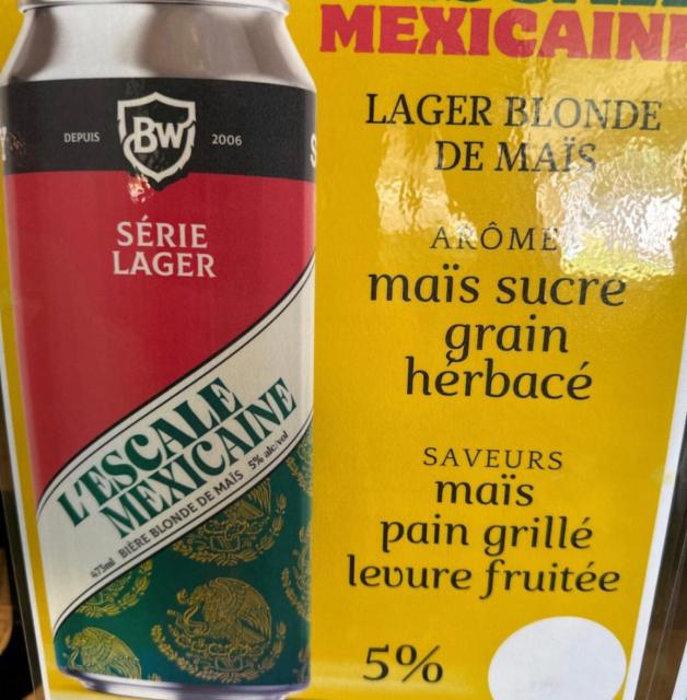 L'escale Mexicaine 5.0%, Broadway Microbrasserie, Canada