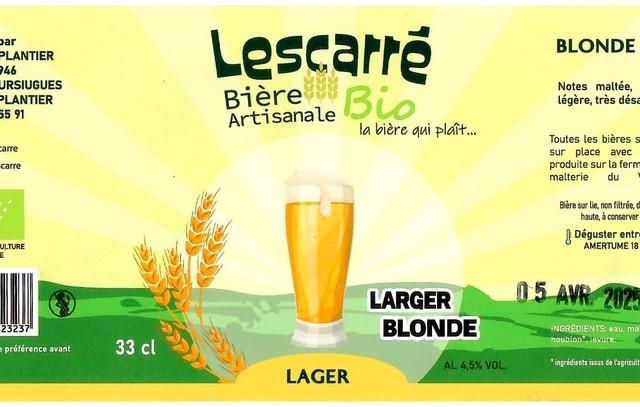 Lescarré Lager 4.5%, Brasserie Lescarré, France