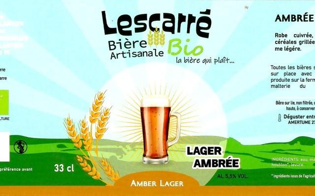 Lescarré Lager Ambrée 5.5%, Brasserie Lescarré, France