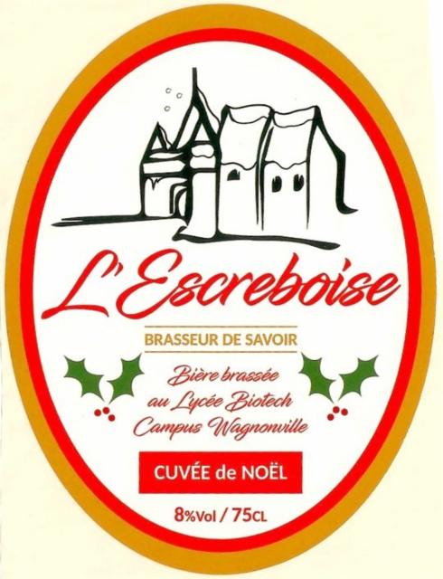 L'Escreboise Cuvée De Noël 8.0%, Brasserie De Wagnonville - Lycée Agricole Biotech De Douai (L'Escreboise), France