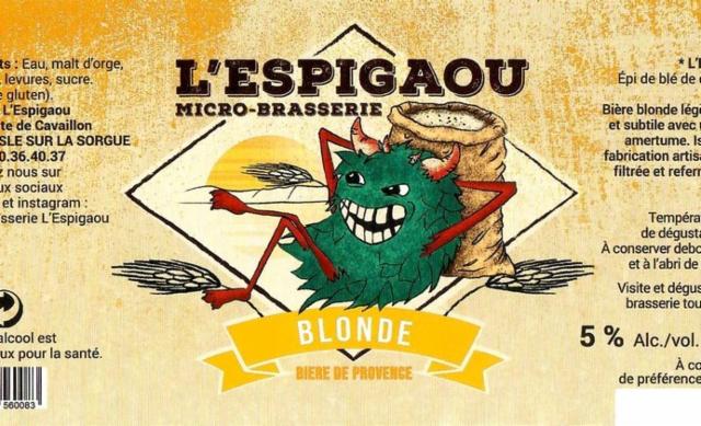 L'Espigaou Blonde 5.0%, Brasserie L'Espigaou [Closed], France
