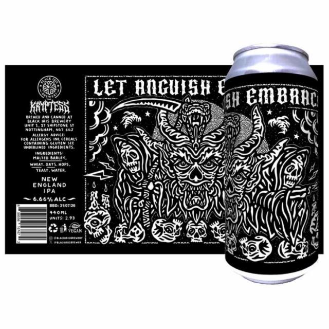 Let anguish embrace 6.6%, Black Iris Brewery, England