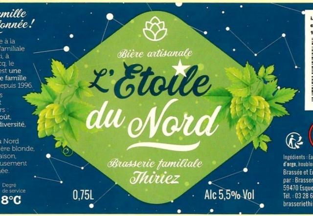 L'Etoile Du Nord 5.5%, Brasserie Thiriez, France