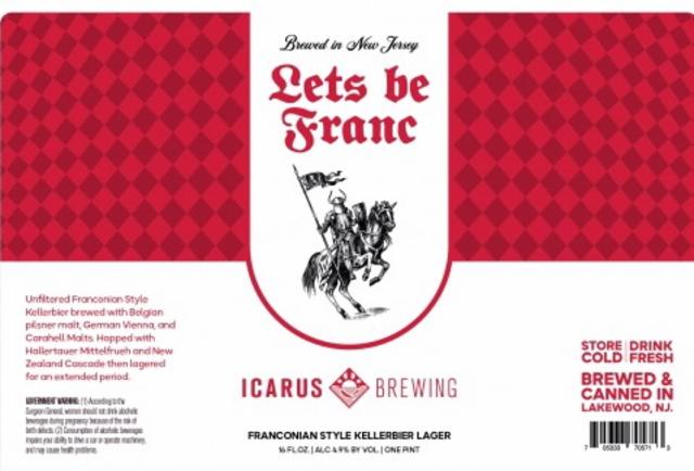 Lets Be Franc 4.9%, Icarus Brewing, United States