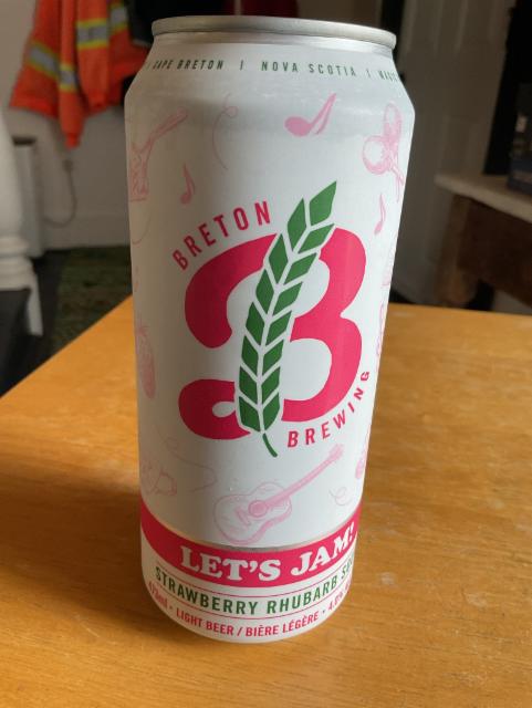 Let's Jam! Strawberry Rhubarb Sour, Breton Brewing Company
