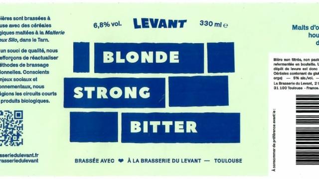 Levant Blonde Strong Bitter 6.8%, Brasserie Du Levant, France