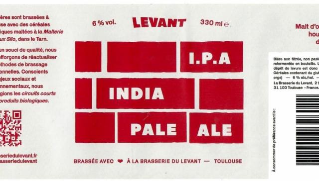Levant IPA 5.5%, Brasserie Du Levant, France