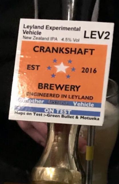 Leyland Experimental Vehicle 4.5%, Crankshaft Brewery, England