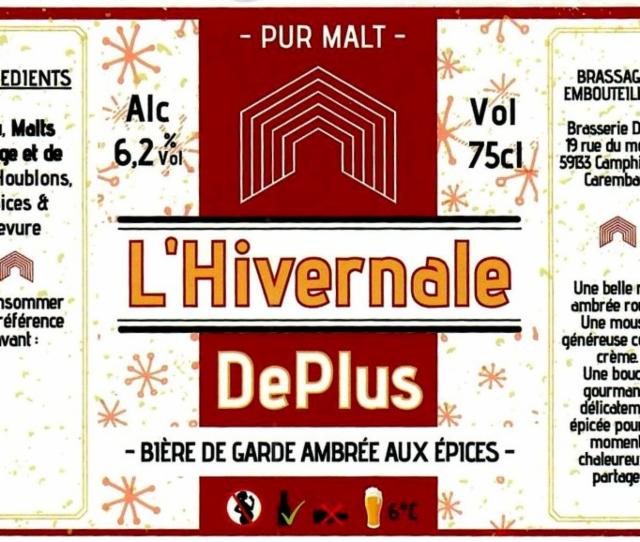 L'Hivernale 6.2%, Brasserie DePlus, France