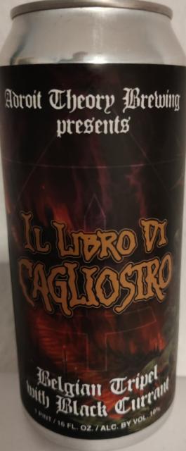 Li lLibro Di Cagliostro 10.0%, Adroit Theory Brewing Company, United States