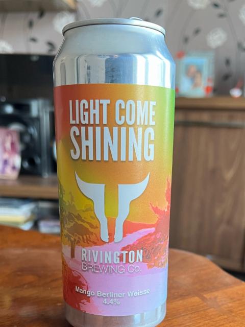 Light Come Shining - Mango Berliner Weisse 4.4%, Rivington Brewing Co., England