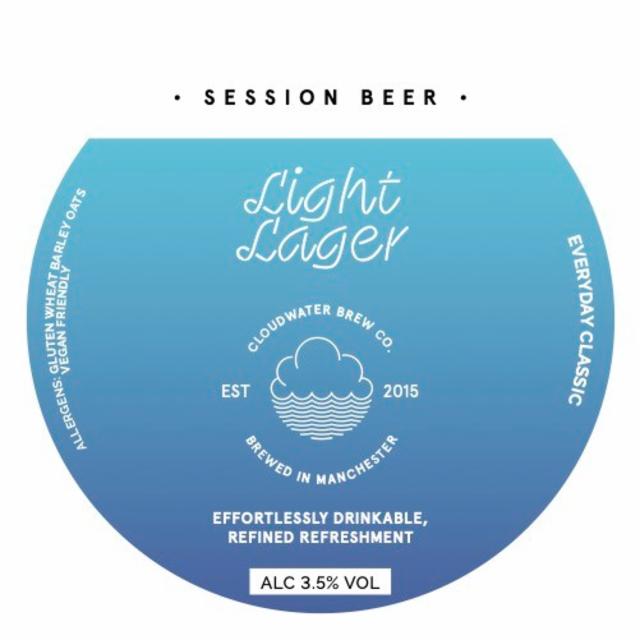 Light Lager 3.9%, Cloudwater Brew Co., England