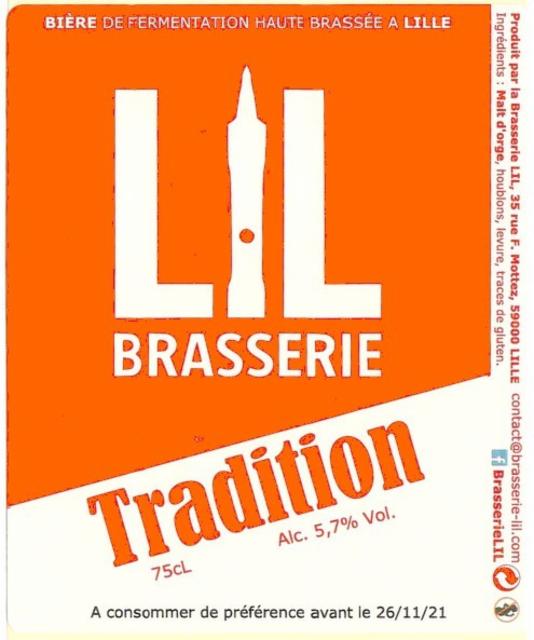 LIL Tradition 5.7%, Brasserie LIL - Marcotte (Brasserie Gobrecht), France