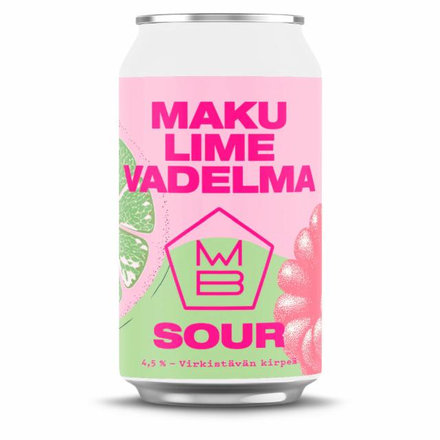 Lime Vadelma Sour 4.5%, Maku Brewing, Finland