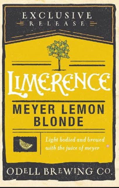 Limerence Meyer Lemon Blonde 5.2%, Odell Brewing Company, United States