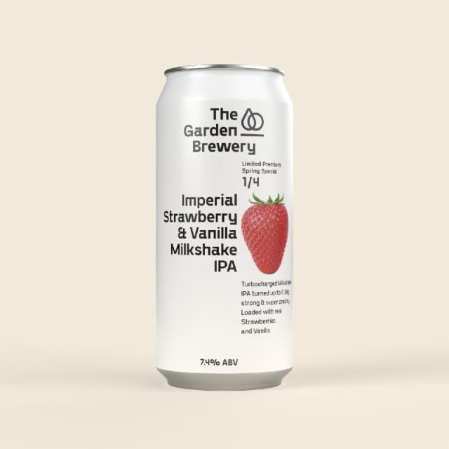 Limited Premium Spring Special 1/4 Imperial Strawberry & Vanilla Milkshake IPA 7.4%, The Garden Brewery, Croatia