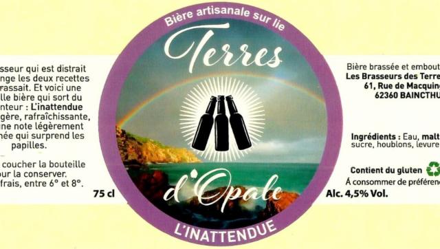L'Inattendue 4.5%, Les Brasseurs Des Terres D'Opale, France