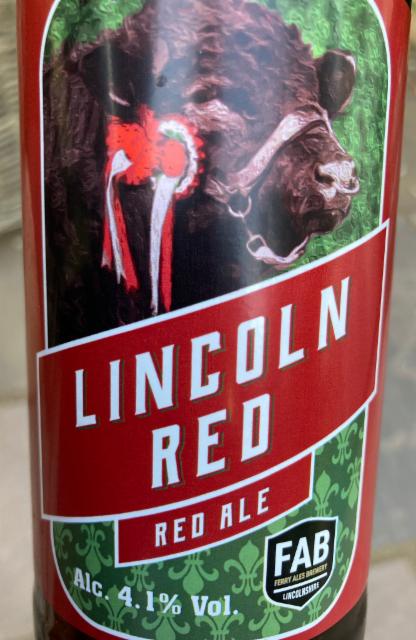 Lincoln Red 4.1%, Ferry Ales Brewery, England